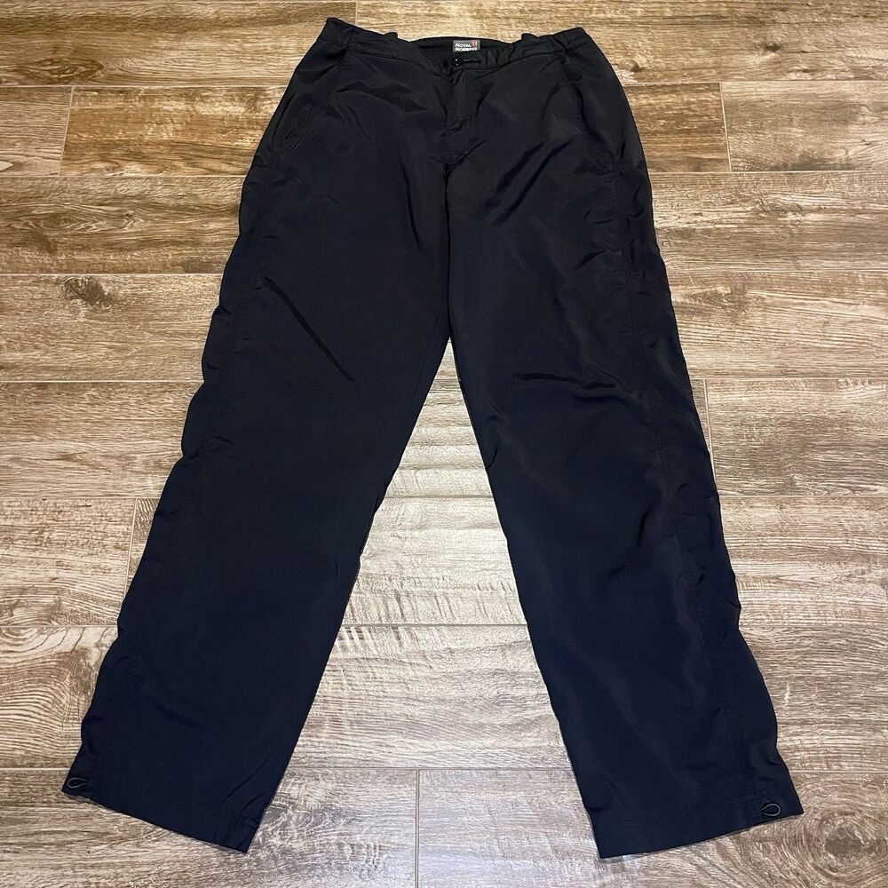 ROYAL ROBBINS Quick Dry Pants Women's Size 12 Black Adjustable Cuff Opening